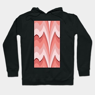 Bargello curved flame stitch coral Hoodie